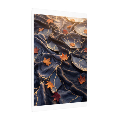 Golden Hour Silk Drape Canvas Art - Kintsugi Shibui