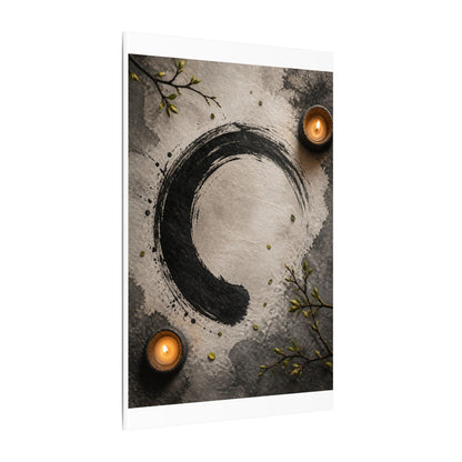 Candlelight Ink Brushstroke Canvas Art - Zen Ma