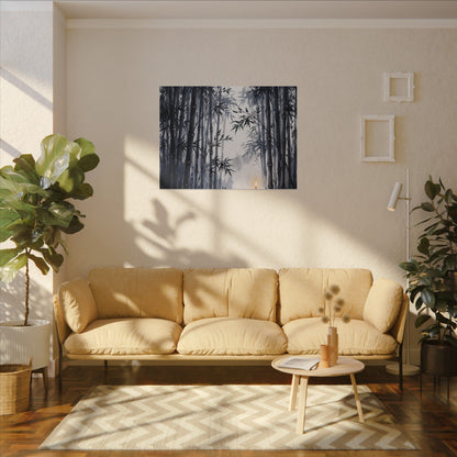Tranquil Bamboo Grove Canvas Art - Sumi E Zen