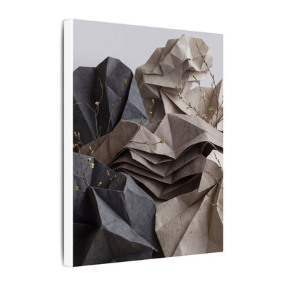 Neutral Paper Fold Canvas Art - Texture Japandi