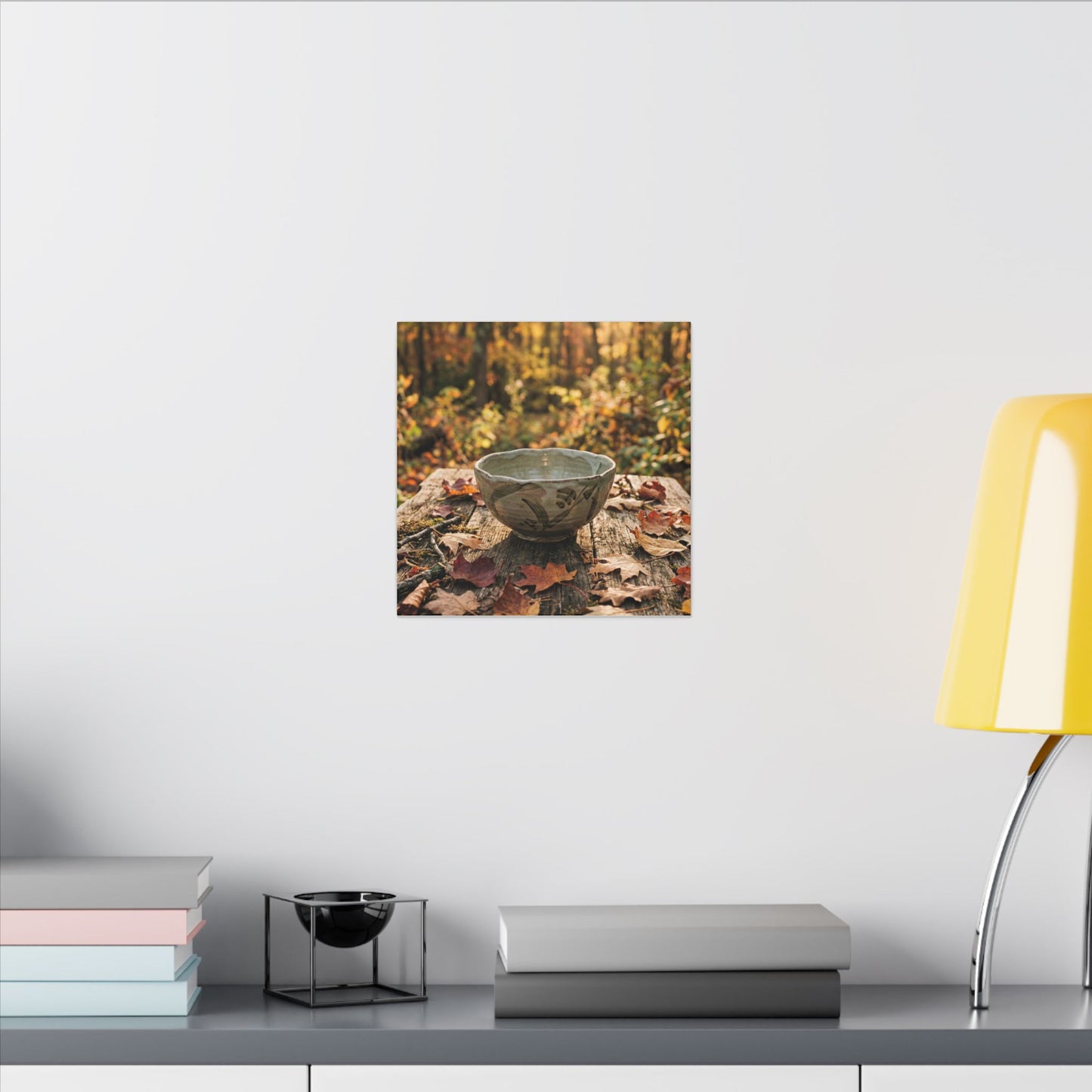 Golden Hour Ceramic Bowl Canvas Art - Japandi Fukinsei