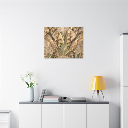 Kanso Paper Fold Canvas Art - Japandi Japanese Pattern