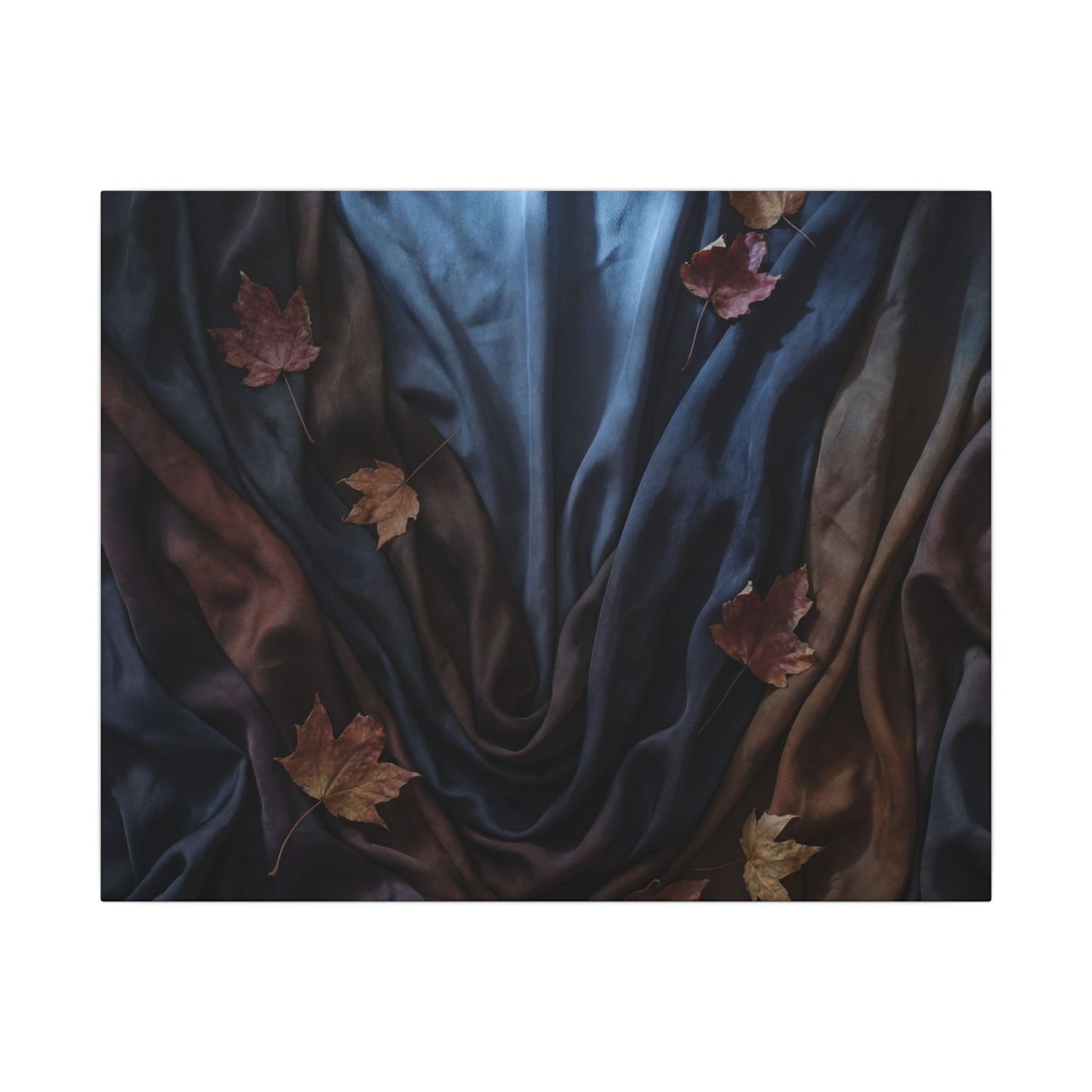 Silk Drape Canvas Art | Autumn Dark Japandi Moody Minimal Art Art Print