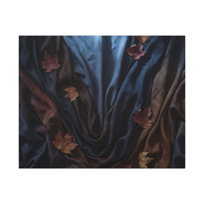 Silk Drape Canvas Art | Autumn Dark Japandi Moody Minimal Art Art Print