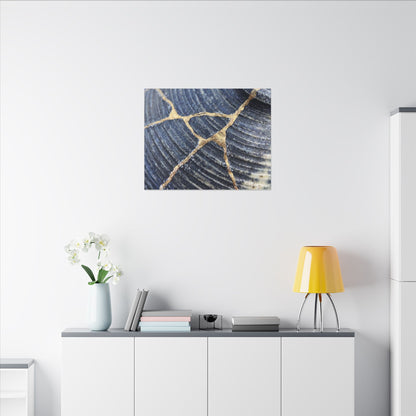 Shibui Water Ripple Canvas Art - Kintsugi Gold Repair