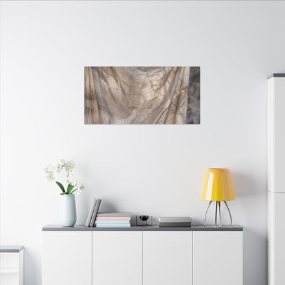 Ma Silk Drape Canvas Art - Japandi Japanese Pattern