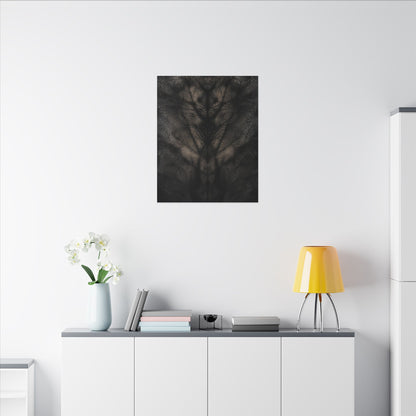 Seijaku Shadow Play Canvas Art - Dark Japandi Charcoal Ink