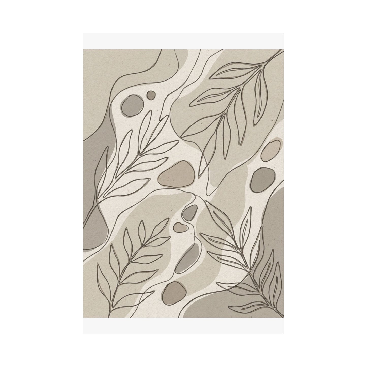 Japandi Minimal Line Wall Art Print