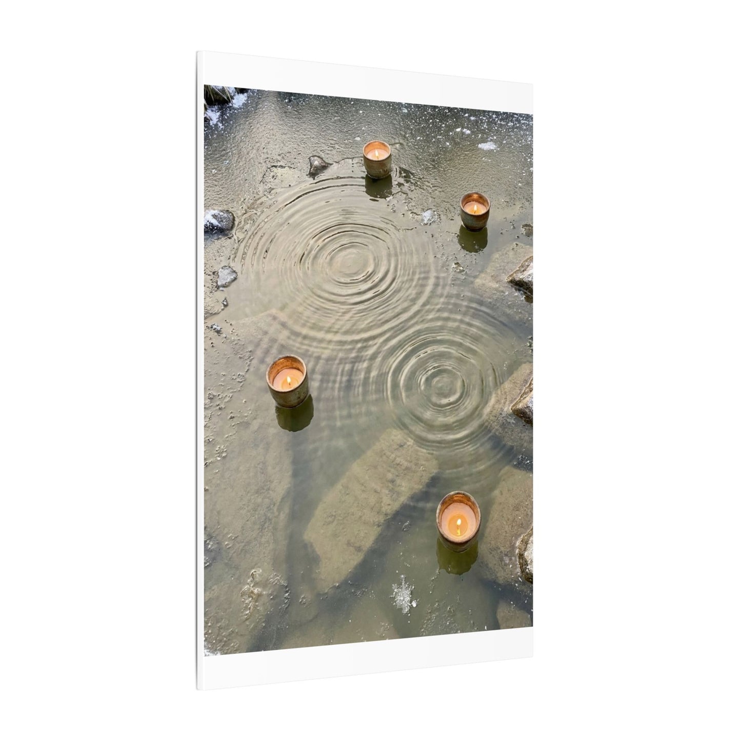 Water Ripple Canvas Art | Winter Japandi Japanese Pattern Art