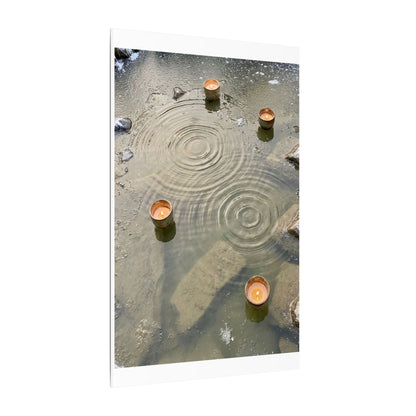 Water Ripple Canvas Art | Winter Japandi Japanese Pattern Art