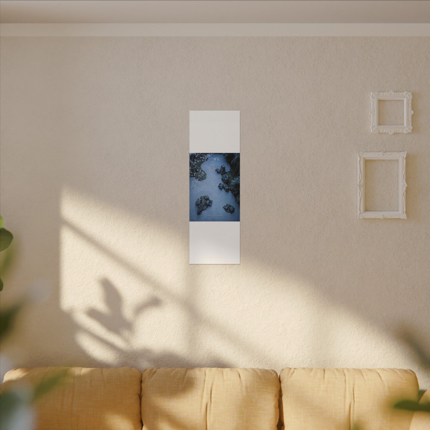 Contemplative Cherry Blossom Canvas Art - Karesansui Zen