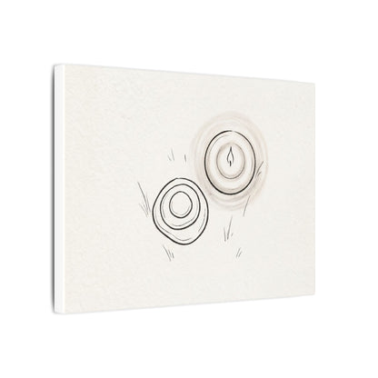 River Stones Canvas Art | Winter Japandi Minimal Line Art