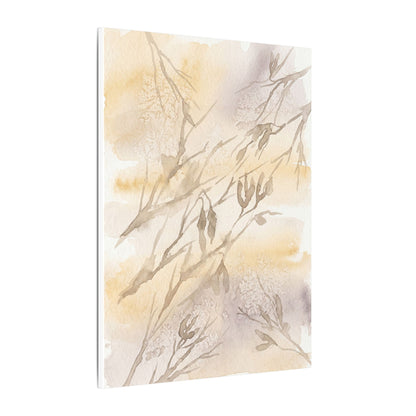 Shadow Play Winter Canvas Art | Japandi Warm Design