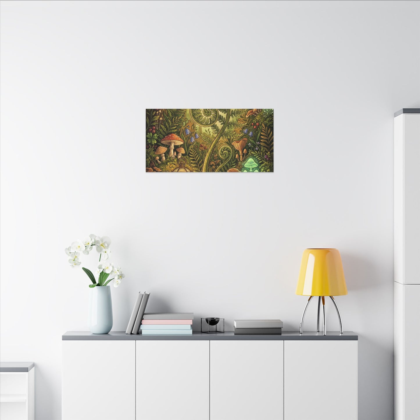 Elegant Ceramic Bowl Canvas Art - Minimal Line Japandi