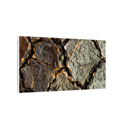 Earthy Cracked Earth Canvas Art - Japanese Pattern Japandi