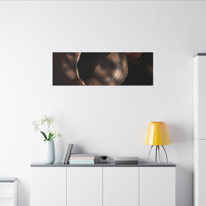 Ceramic Bowl Canvas Art | Autumn Dark Japandi Dark Texture Art