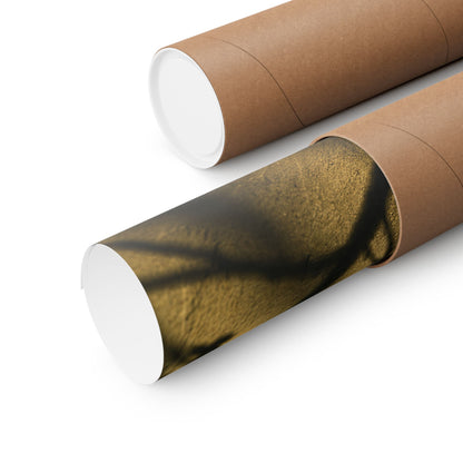 Golden Hour Shadow Play Wall Art Print - Dark Japandi Seijaku