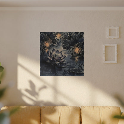 Fukinsei Lotus Flower Canvas Art - Zen Sumi E