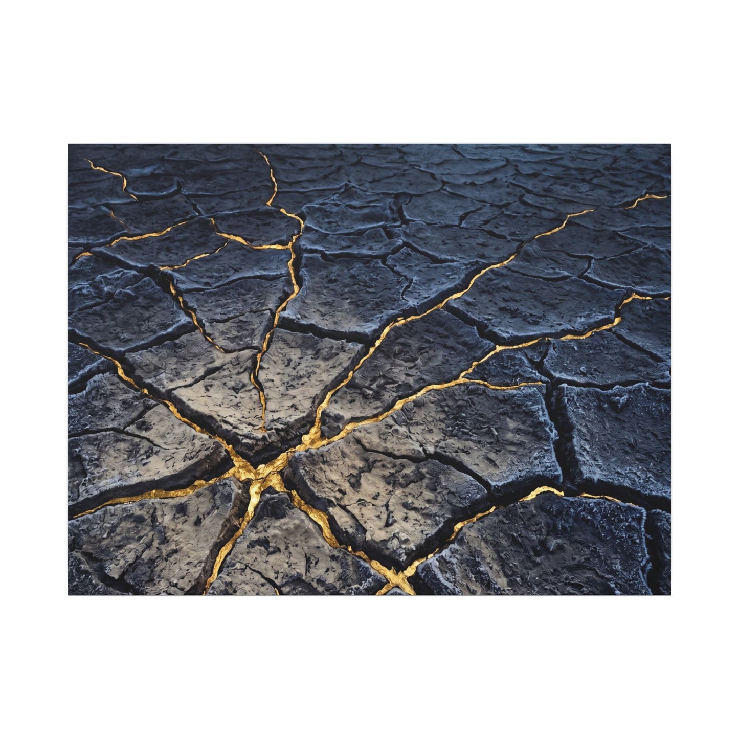 Cracked Earth Broken Beauty Canvas Art | Artful Kintsugi Art
