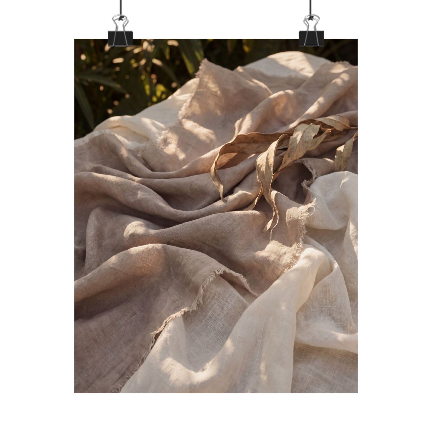 Silk Drape Wall Art Print | Summer Japandi Texture Art Art Print