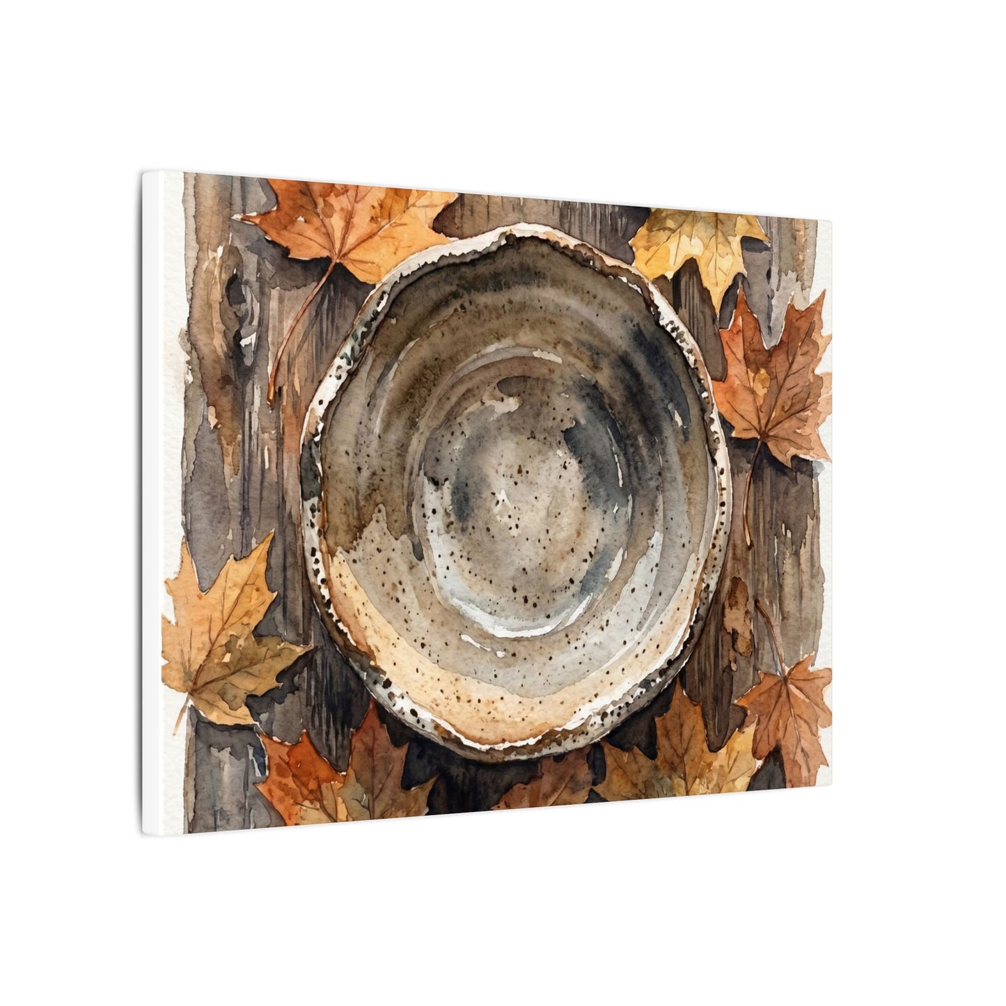 Ma Ceramic Bowl Canvas Art - Japandi Watercolor