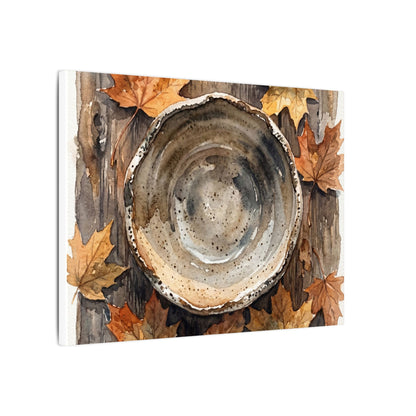 Ma Ceramic Bowl Canvas Art - Japandi Watercolor