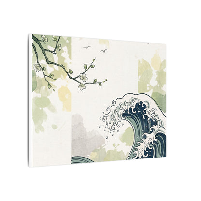 Spring Ocean Wave Ukiyo E Inspired Canvas Art | Serene Decor