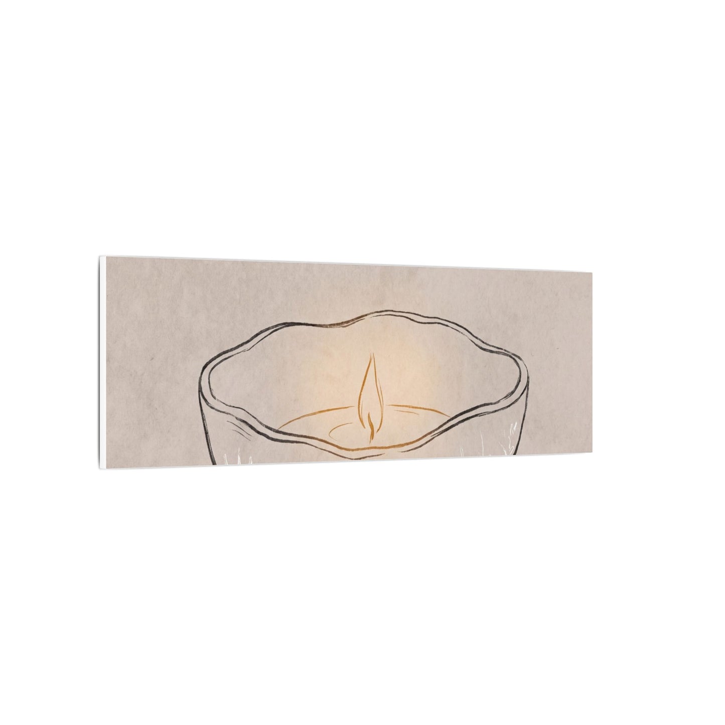 Ceramic Bowl Minimal Line Canvas Art | Neutral Japandi Art