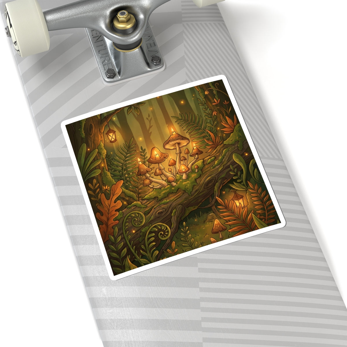 Summer Wild Mushrooms Forest Whimsy Sticker | Rustic Decor Art Print
