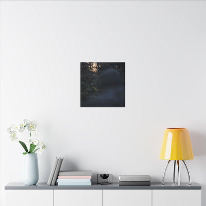 Spring Stone Lantern Moody Minimal Canvas Art | Bold Decor