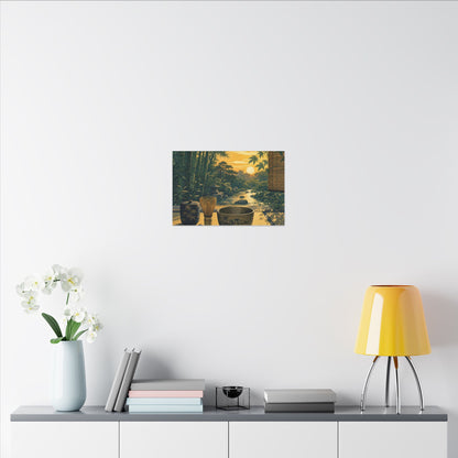Ma Tea Ceremony Canvas Art - Zen Ukiyo E Inspired