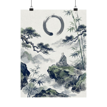 Zen Sumi-e Wall Art Print Art Print