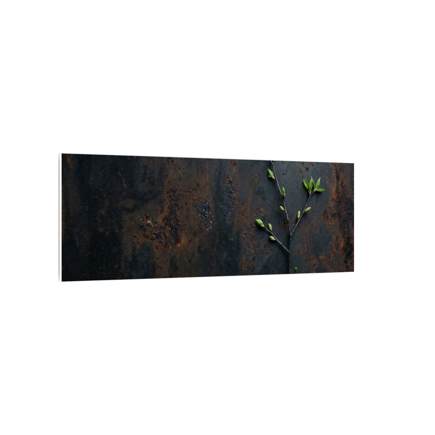 Rust Patina Moody Minimal Canvas Art | Moody Dark Japandi Art