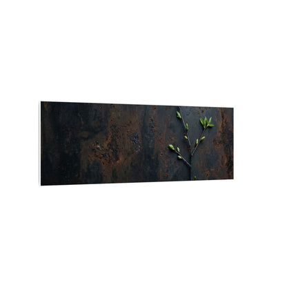 Rust Patina Moody Minimal Canvas Art | Moody Dark Japandi Art