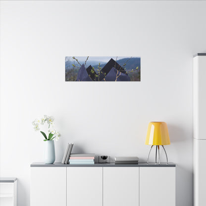 Paper Fold Canvas Art | Spring Kintsugi Gold Repair Art